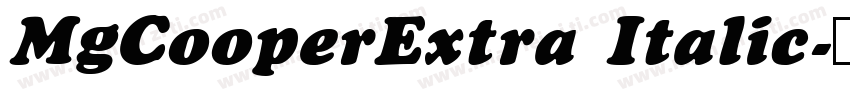 MgCooperExtra Italic字体转换